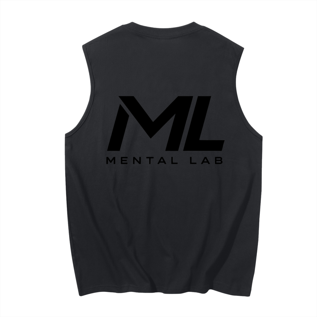 Mental Lab Men's Sleeveless 100% pure cotton Gym Vest