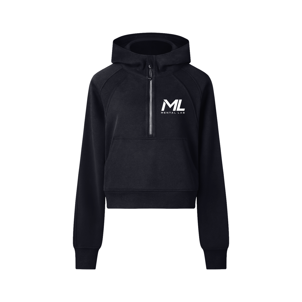 Womens Mental Lab Cropped Half-Zip Hoodie