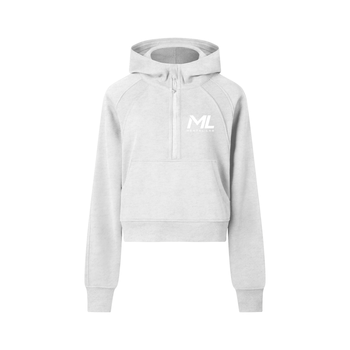 Womens Mental Lab Cropped Half-Zip Hoodie