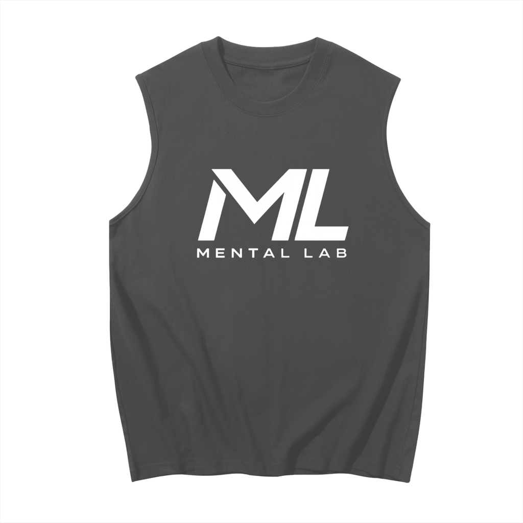 Mental Lab Men's Sleeveless 100% pure cotton Gym Vest